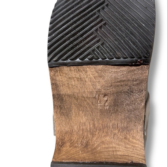 NEW Lotta's From Stockholm Taupe Brown/Gray Swedish Leather Clogs Size 42 - Picture 7 of 9